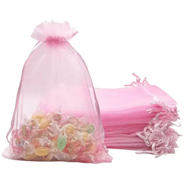 Organza Gift Bags Pink & Blue 25pcs